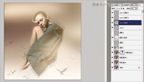 Photoshop加减法轻松打造漂浮虚幻的梦境人像