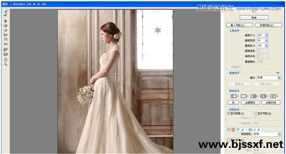 Photoshop内景现场光拍摄作品的调修步骤