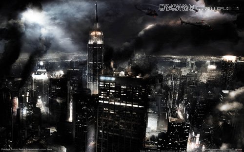 Photoshop调出做在废墟中的女孩战火颓废色彩