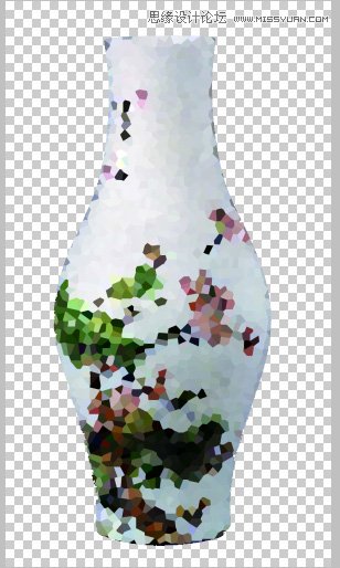 Photoshop简单制作打碎后重新粘贴的花瓶