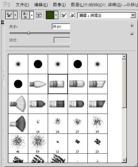 Photoshop使用画笔工具将图片转为水粉画