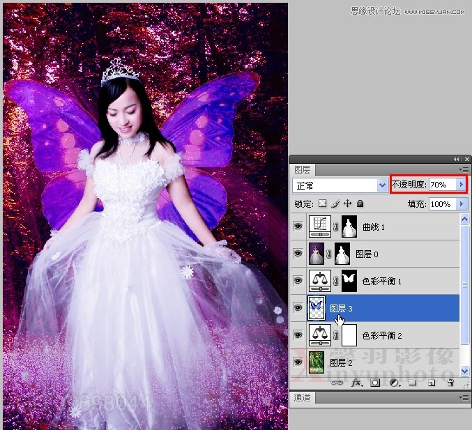 Photoshop合成梦幻的蝴蝶仙子效果
