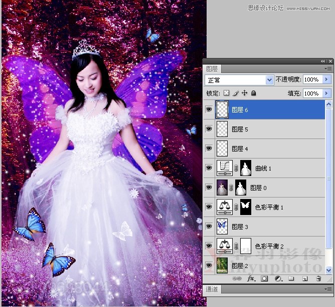 Photoshop合成梦幻的蝴蝶仙子效果