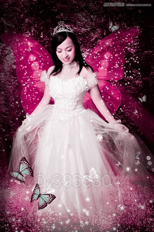 Photoshop合成梦幻的蝴蝶仙子效果