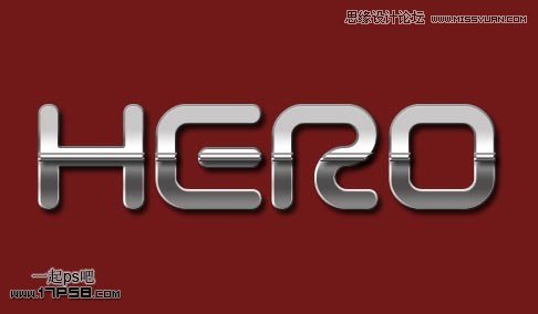 Photoshop制作质感金属字教程