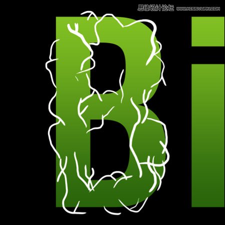 Photoshop创建清新的绿叶文字教程