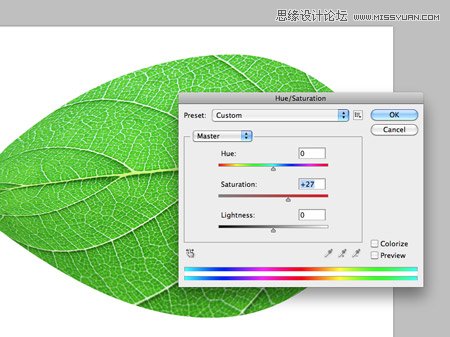 Photoshop创建清新的绿叶文字教程