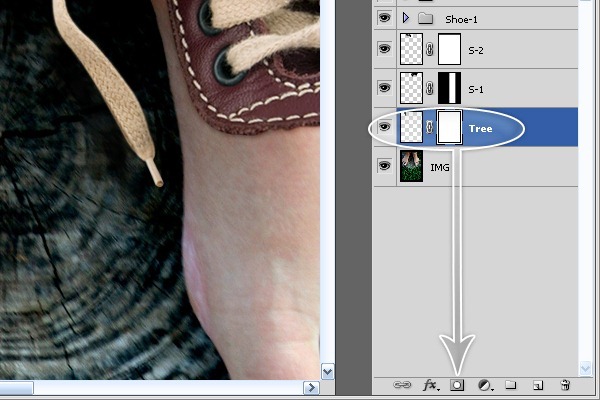 Photoshop合成长在脚上的神奇鞋子