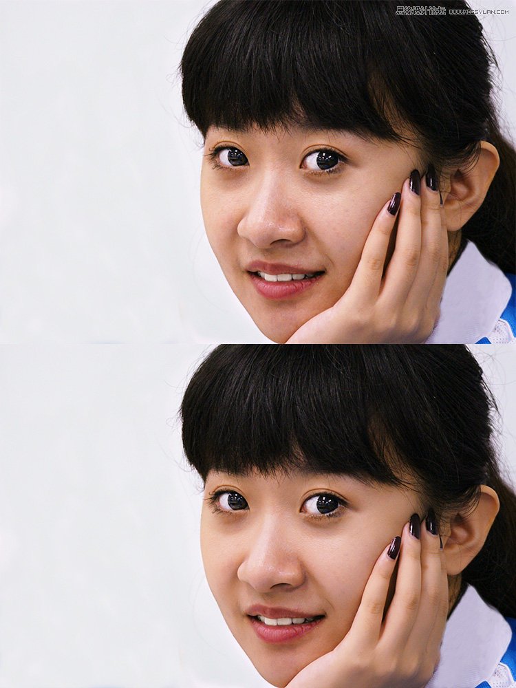 Photoshop给偏黄色人物校色以及后期修饰