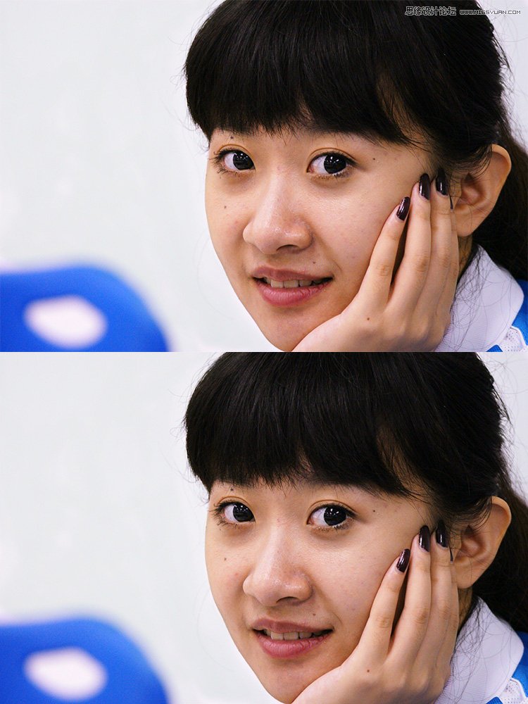 Photoshop给偏黄色人物校色以及后期修饰