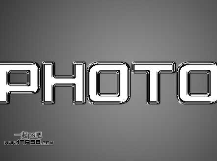 Photoshop制作质感白绣刚金属字