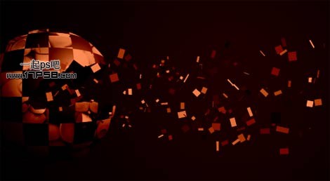 Photoshop制作支离破碎的球体效果