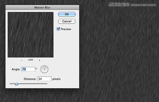 Photoshop给人物照片加上个性的雨丝