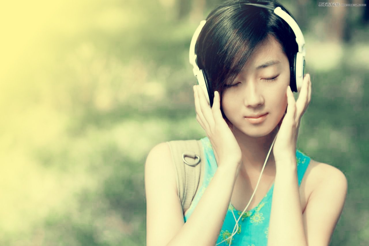 Photoshop调出夏日外景美女照片