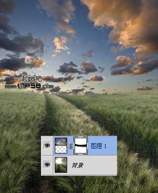 Photoshop合成夏天野外散布的美女场景