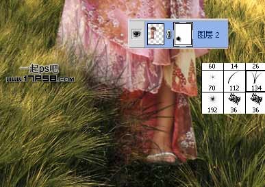 Photoshop合成夏天野外散布的美女场景