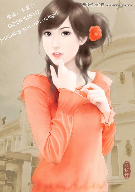 Photoshop集合Painter制作漂亮的转手绘效果