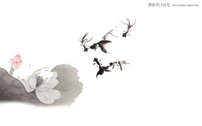 Photoshop合成古典的水墨舞者教程