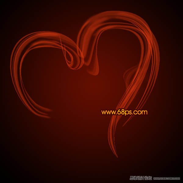 Photoshop打造漂亮的情人节火焰心形