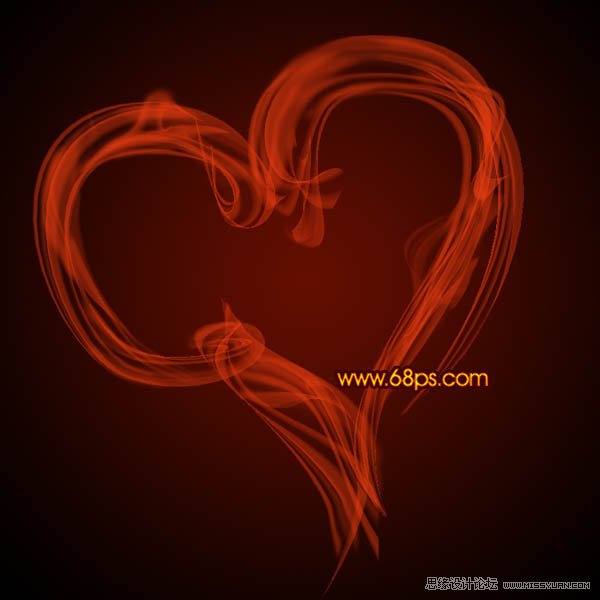 Photoshop打造漂亮的情人节火焰心形