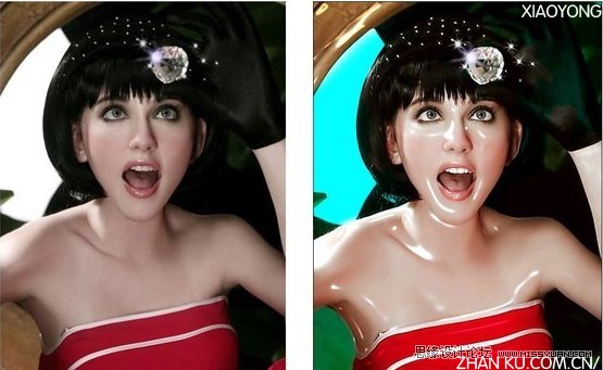 Photoshop制作人物的塑料皮肤效果