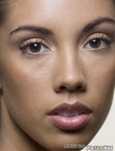 PhotoshopCS5快速给偏暗的人物磨皮