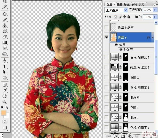 Photoshop把生活照转为古典工笔画效果