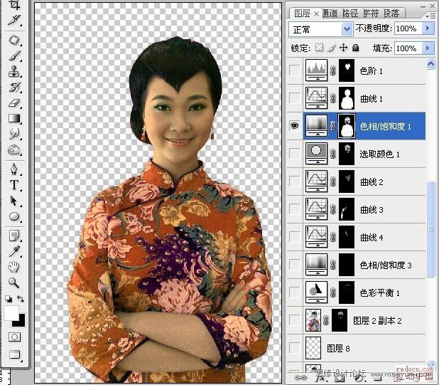 Photoshop把生活照转为古典工笔画效果