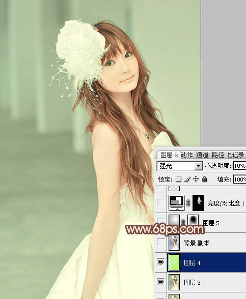 Photoshop调出日系甜美风格外景照片