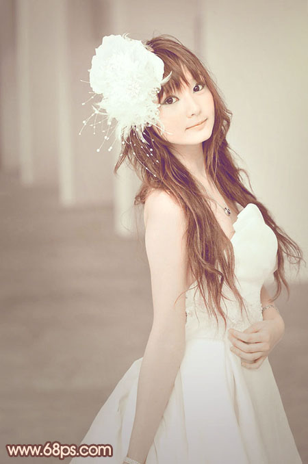 Photoshop调出日系甜美风格外景照片