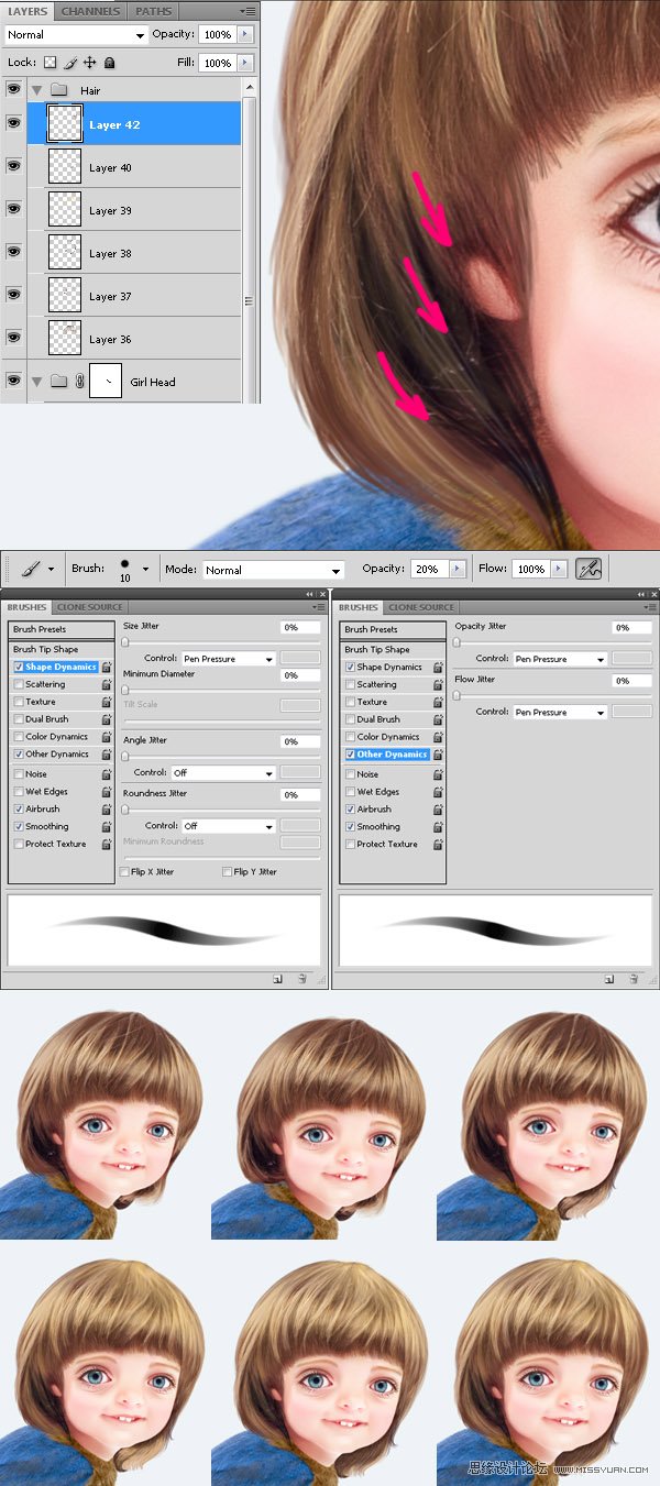 Photoshop合成教程:梦幻的小鸟女孩画像
