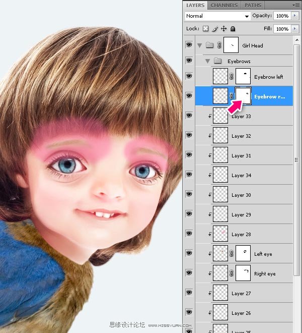 Photoshop合成教程:梦幻的小鸟女孩画像