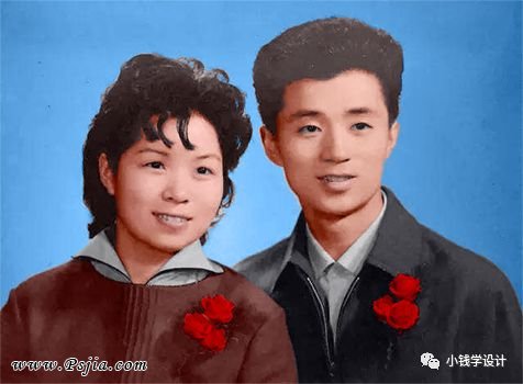 Photoshop给黑白老照片人像上色